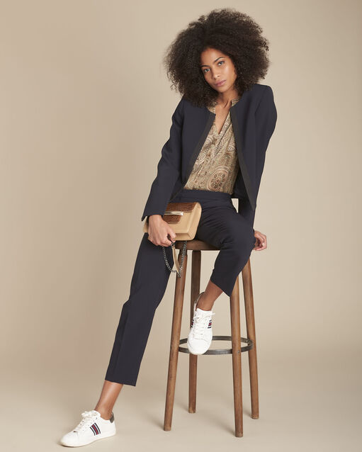 Veste marine microfibre et gros grain Charme (2) - Maison 123