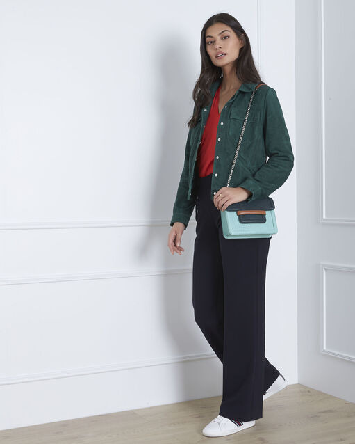 Blouse rouge col v fluide virginie geranium.