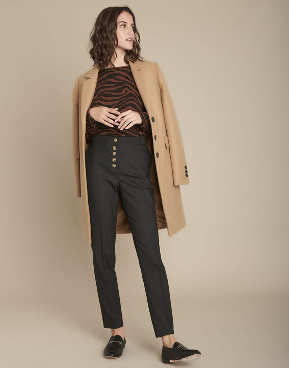 Pantalon cigarette noir Elix | 1-2-3 Pantalon cigarette noir Elix PhotoZ | 1-2-3