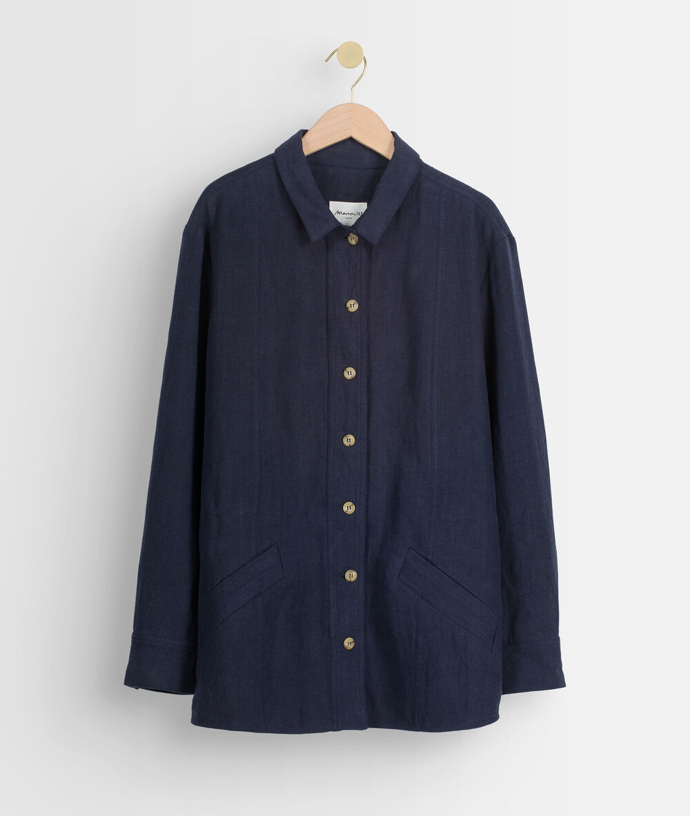 Veste en lin marine paolita marine.