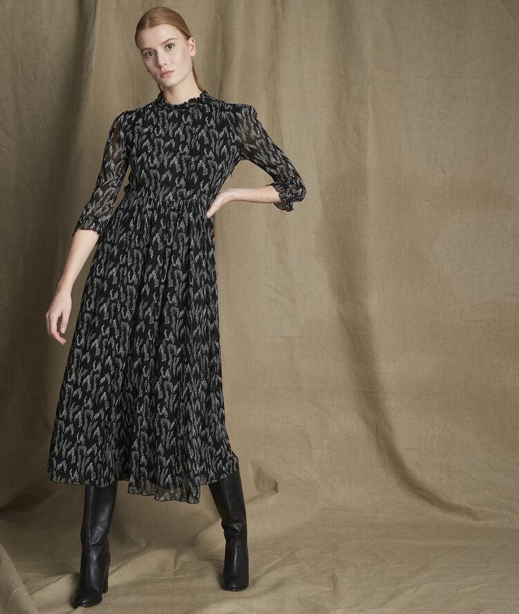 Robe imprimée crystal noir.