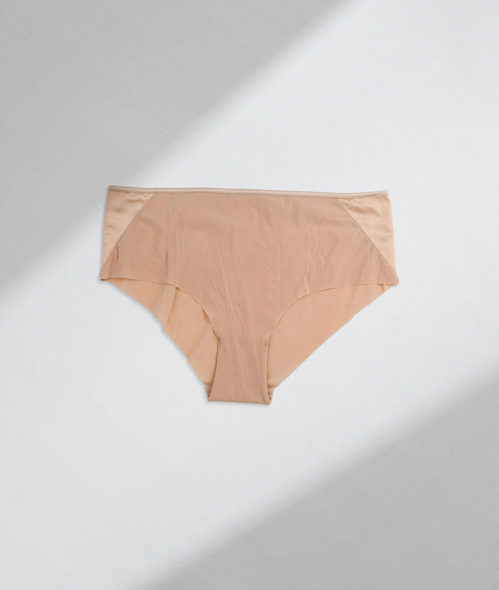 Shorty en microfibre nude colette naturel.