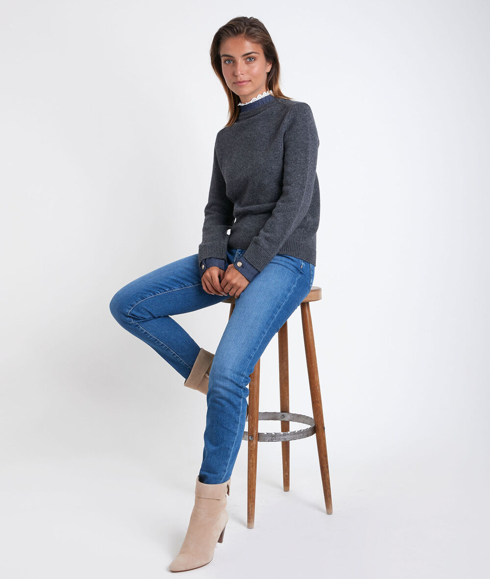 Pull anthracite col fantaisie rendal anthracite.
