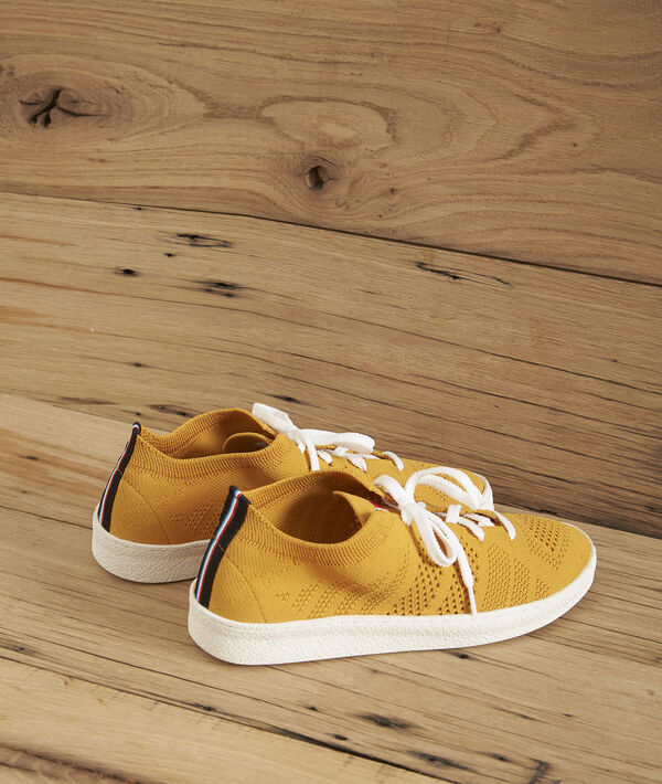 Gele sneakers met breiwerk Ector | 1-2-3 Gele sneakers met breiwerk Ector PhotoZ | 1-2-3