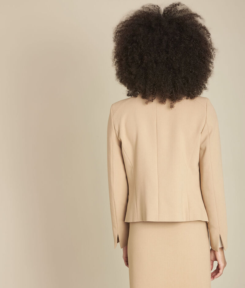 Veste compacte havane betty camel.