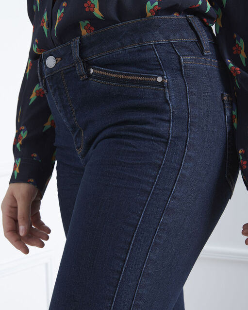 Jean slim marine zippé opera marine.