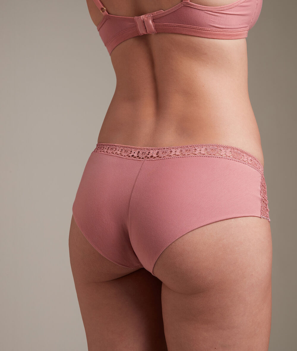 Shorty en pur coton responsable vieux rose ninon make up.