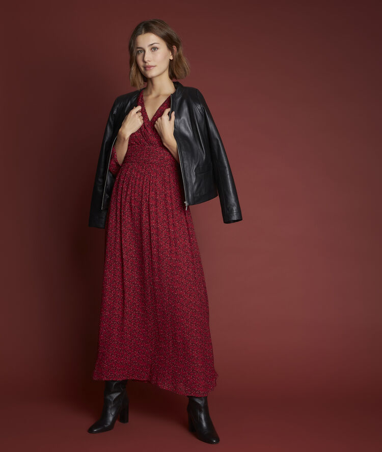 Veste en cuir livia noir.