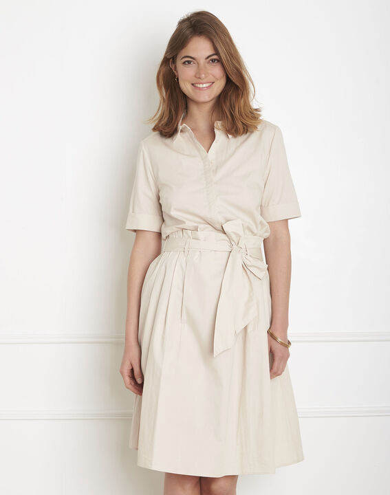 Robe blanc cassé chemise fluide Laika | 1-2-3 Robe blanc cassé chemise fluide Laika PhotoZ | 1-2-3