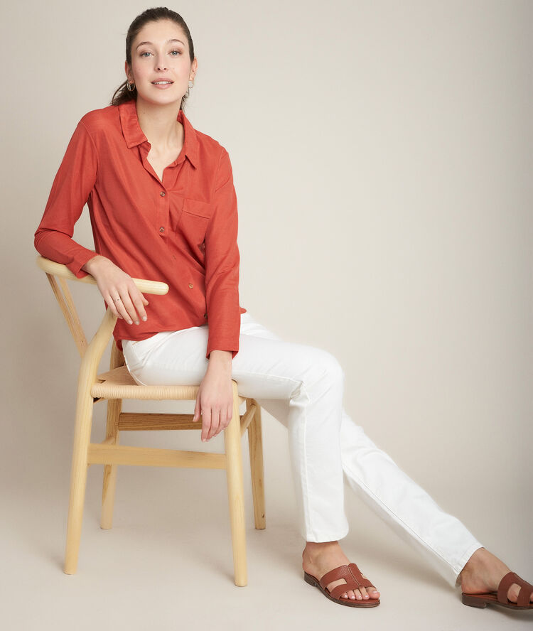 Tee-shirt brique riva tomette.