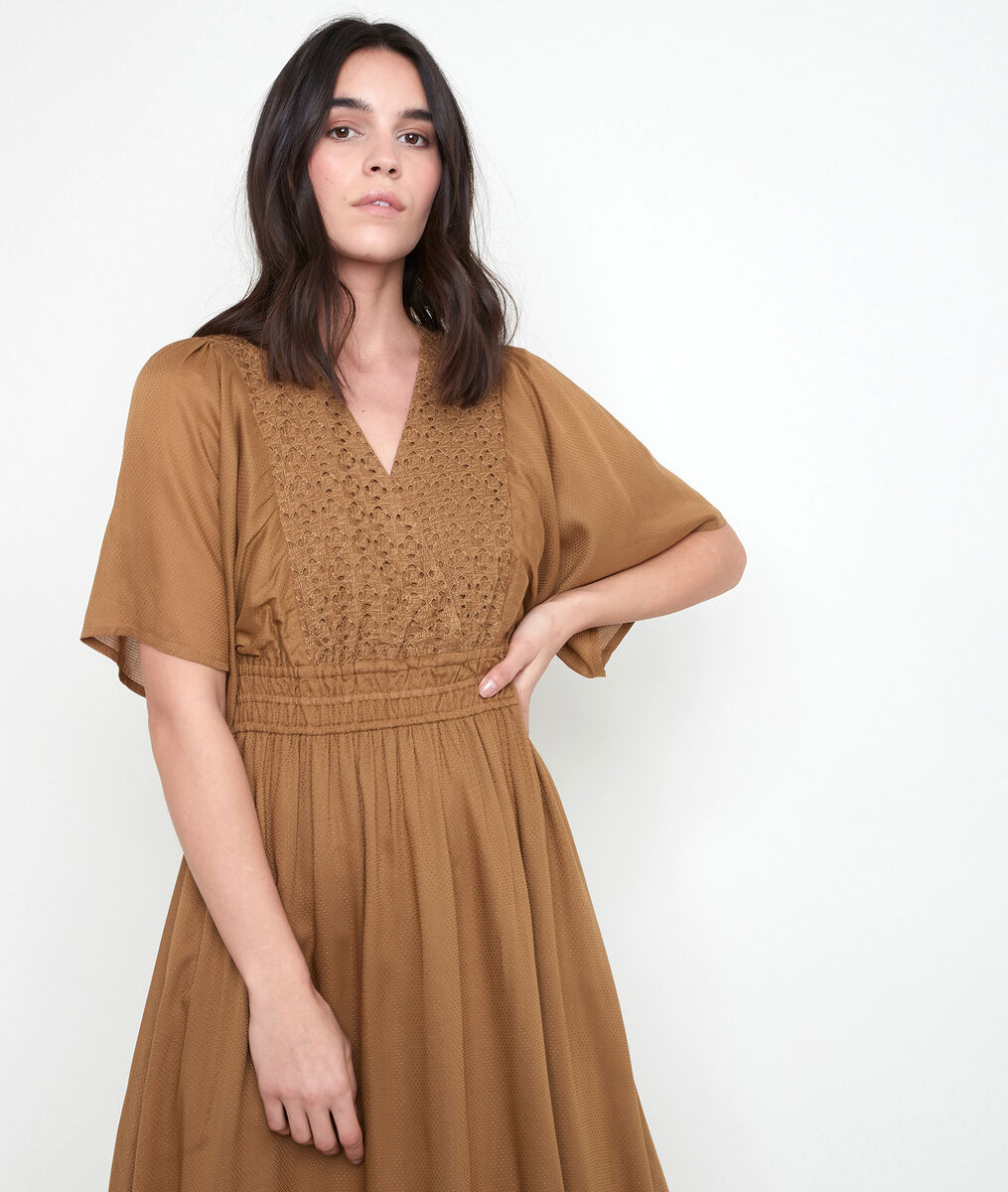 Robe bronze brodée Lauretta | 1-2-3 Robe bronze brodée Lauretta PhotoZ | 1-2-3