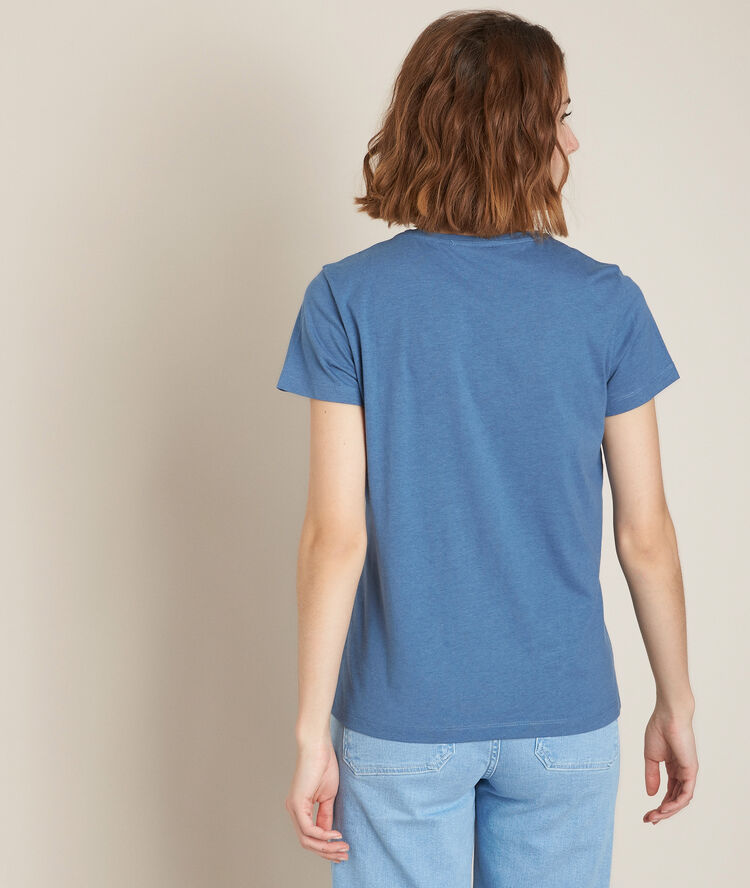 Tee-shirt sérigraphié indigo rio lichen.