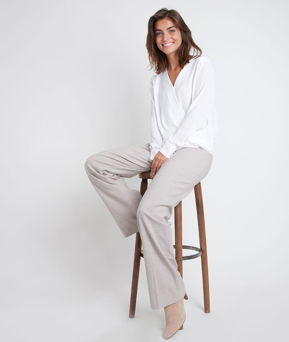 Blouse drapée écrue Jalila | 1-2-3 Blouse drapée écrue Jalila PhotoZ | 1-2-3