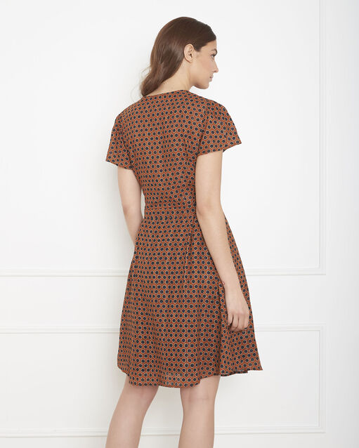 Robe acajou à pois portefeuille Ludvine Maison Cent VingtTrois