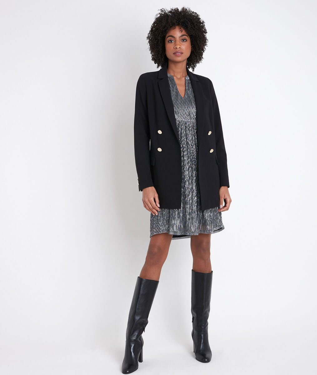 Robe droite lamée Cynthia | 1-2-3 Robe droite lamée Cynthia PhotoZ | 1-2-3