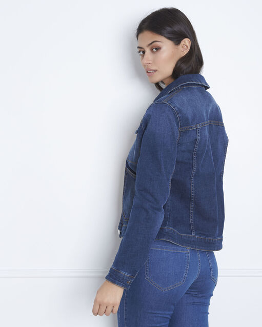 Veste indigo en jean first marine.