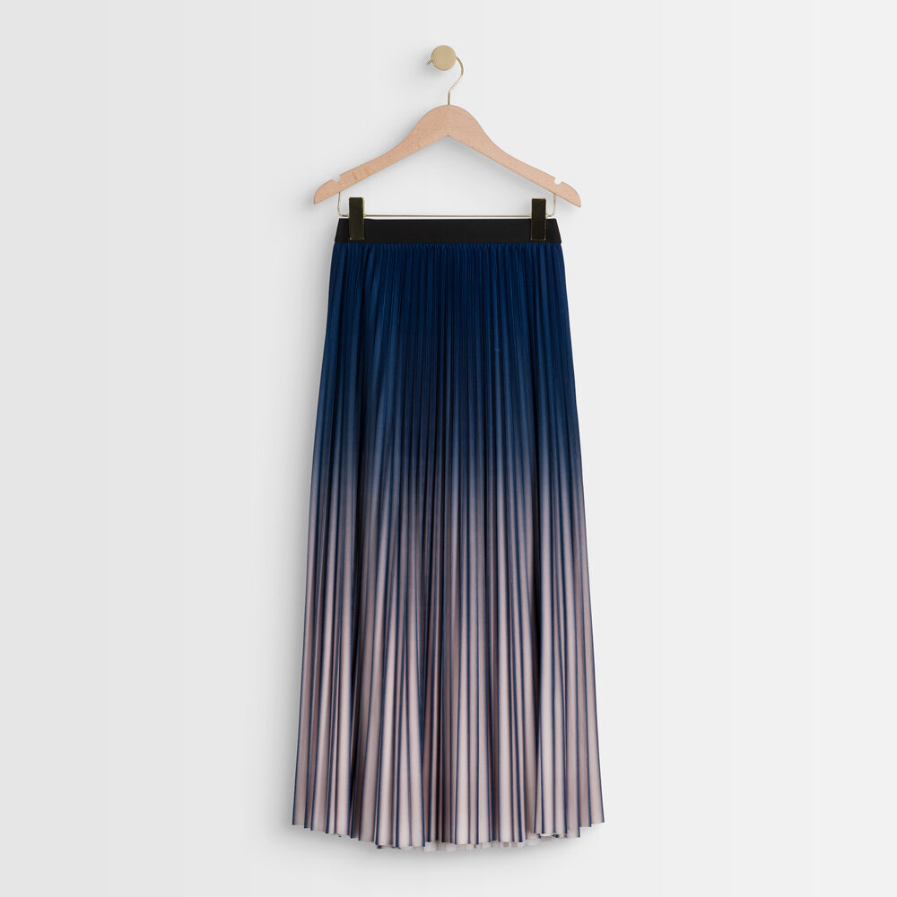 Jupe plissée tie and dye elara marine.
