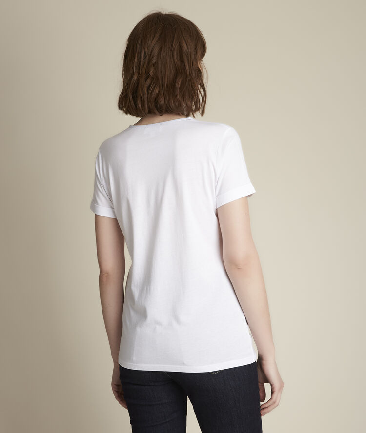Tee-shirt sérigraphié riviera blanc.