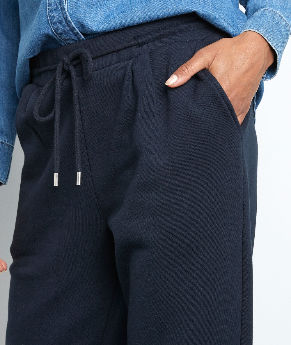 Marineblauwe molton broek everest marine.
