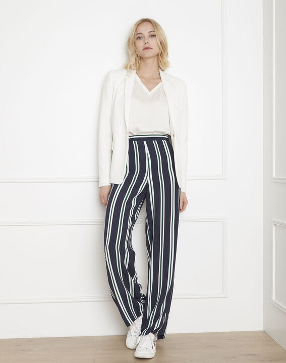 Pantalon marine rayé Griffon | 1-2-3 Pantalon marine rayé Griffon PhotoZ | 1-2-3