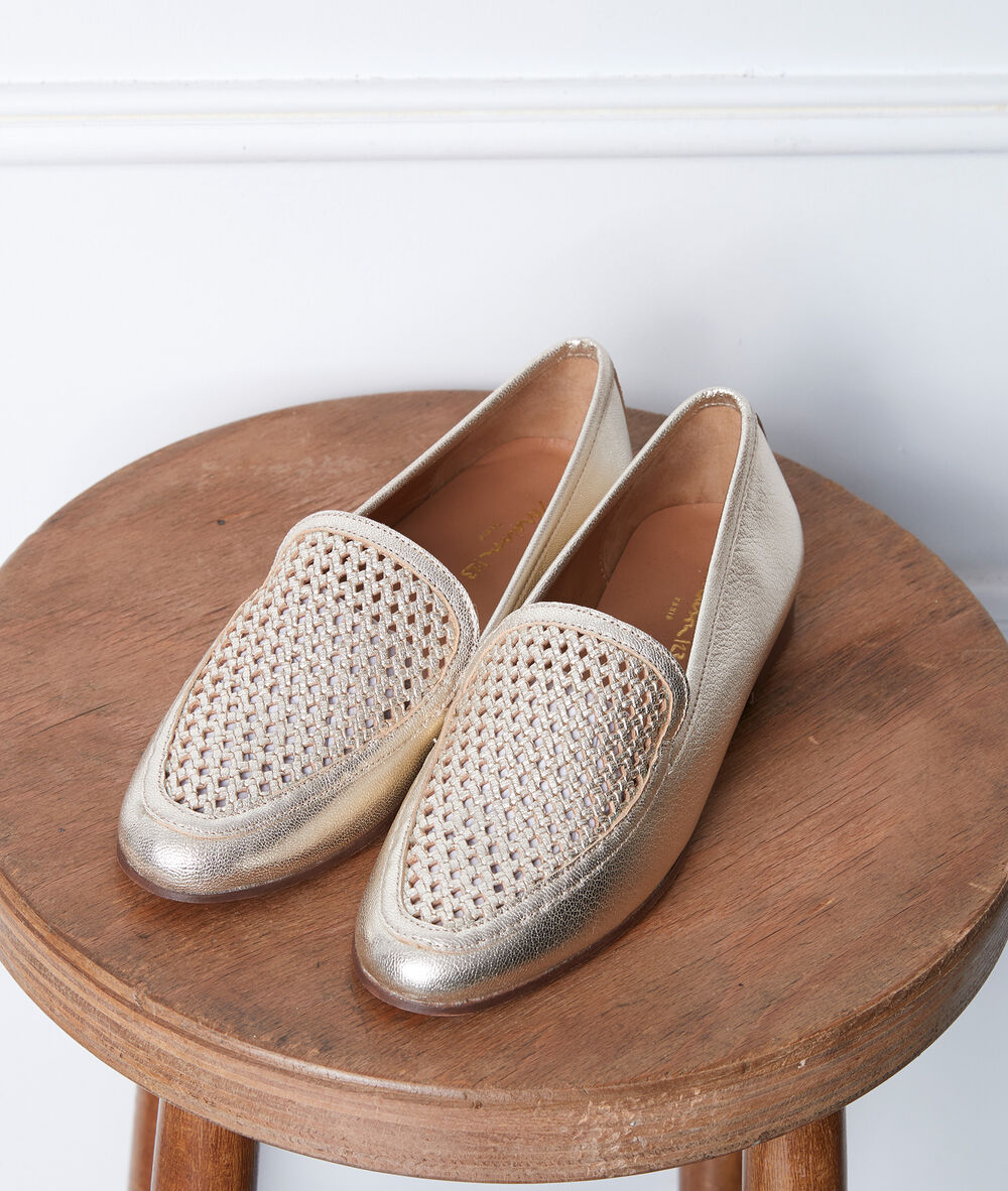 Mocassins dor&eacute;s gladys or.