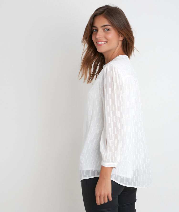 Blouse en lurex écrue elssie ecru.