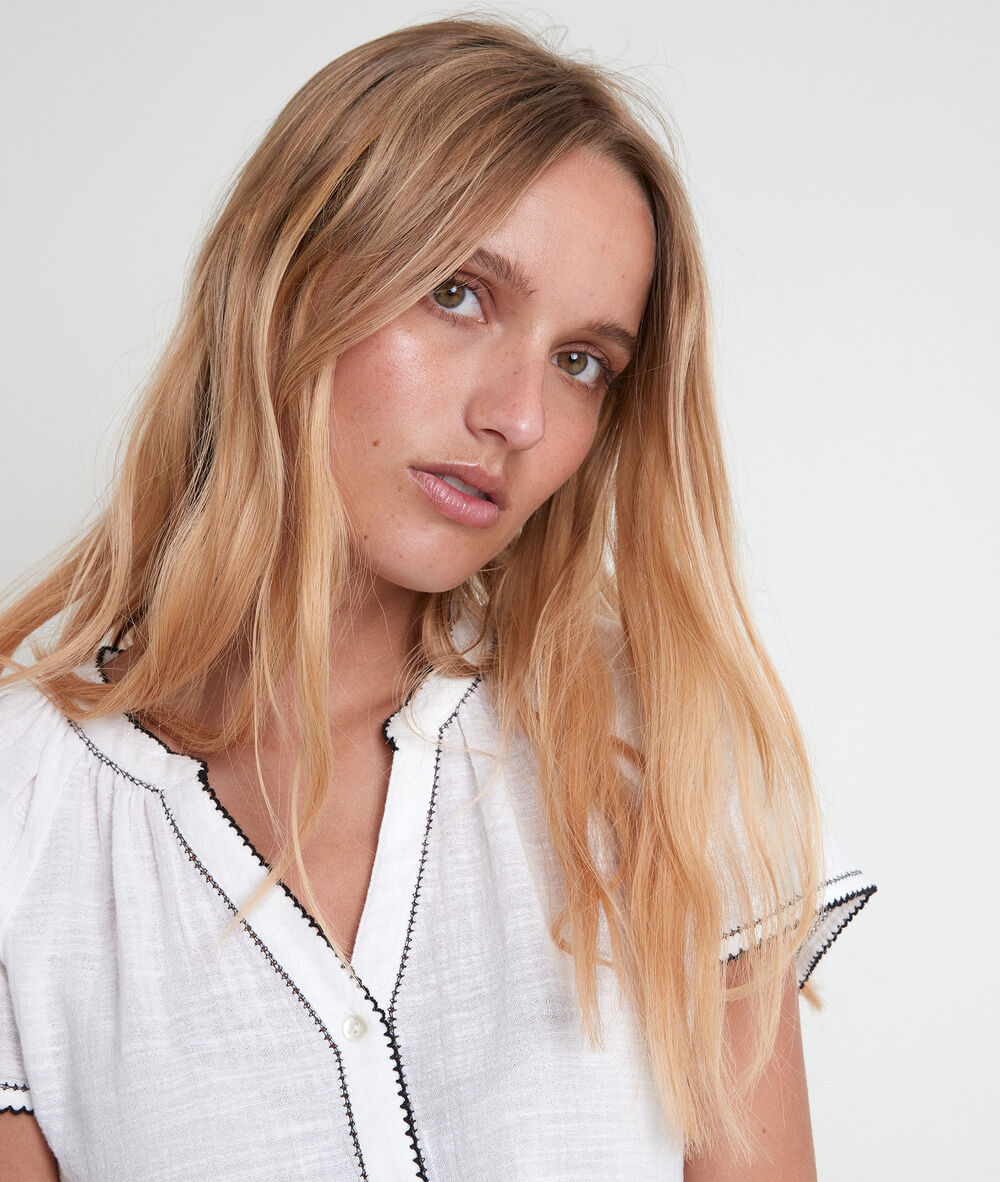 Blouse écrue en coton taline ecru.