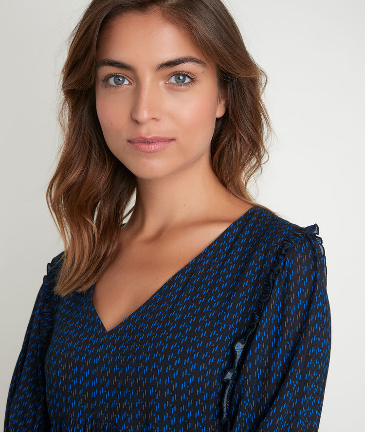 Robe imprimée nelia bleu klein.