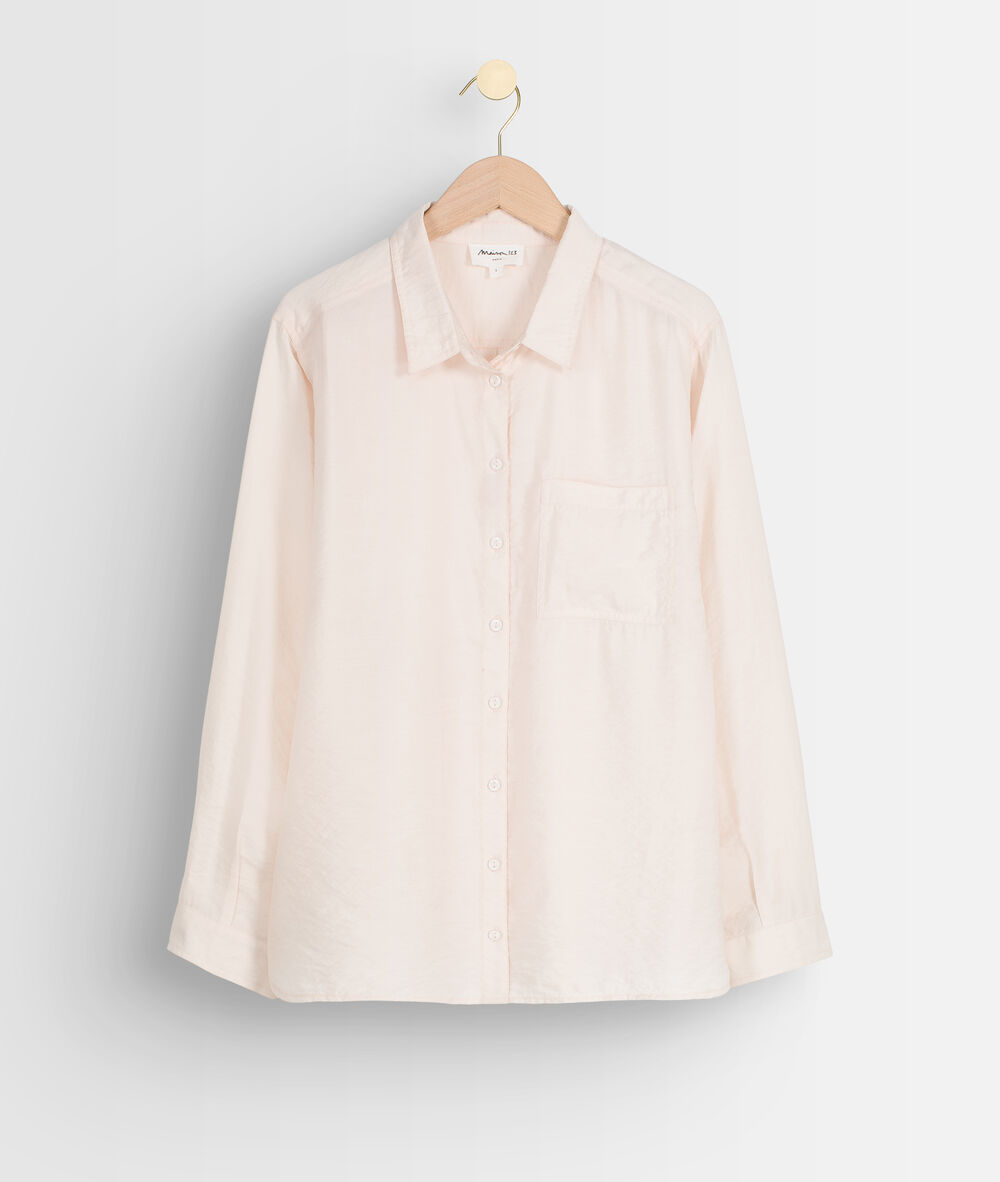 Chemise légère et ample rose poudrée adila poudre.
