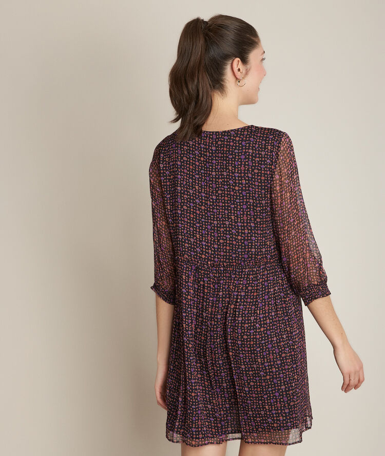 Robe imprimée clarisse noir.