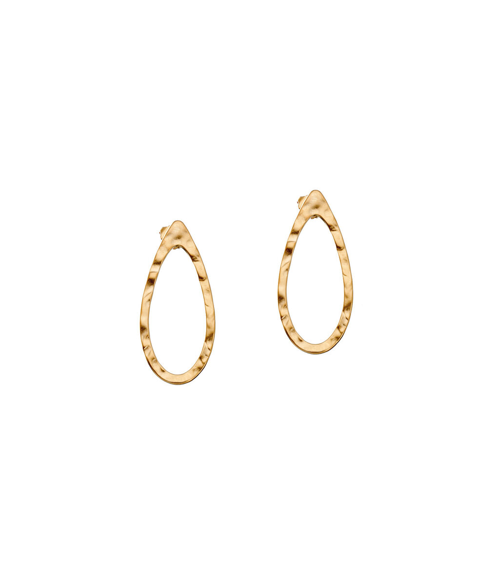 Boucle d'oreilles goutte martelée Bijoux Léone | 1-2-3 Boucle d'oreilles goutte martelée Bijoux Léone PhotoZ | 1-2-3