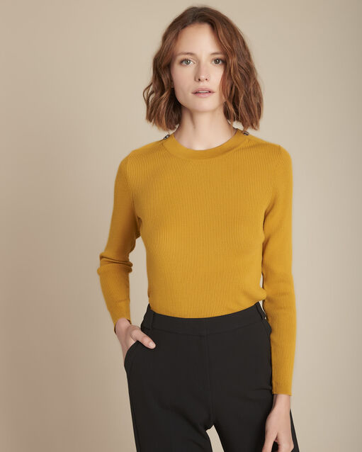 Gerippter Pullover bernsteinfarben Fortiche (1) - Maison 123