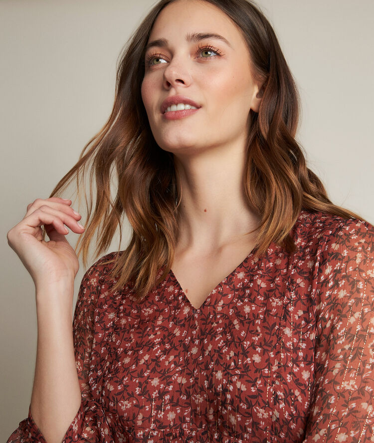 Blouse imprimée elissandre rose pale.