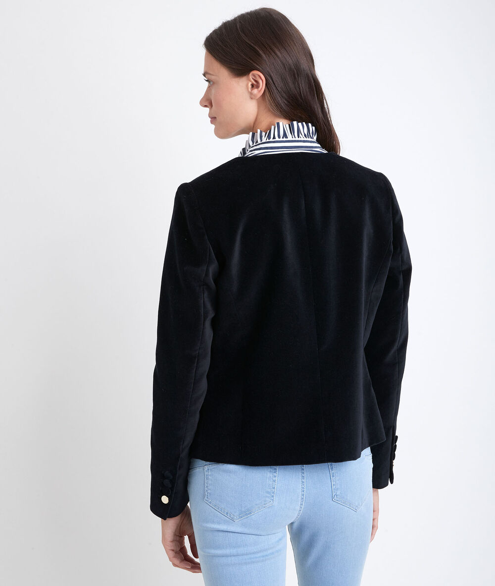 Veste en velours tania noir.