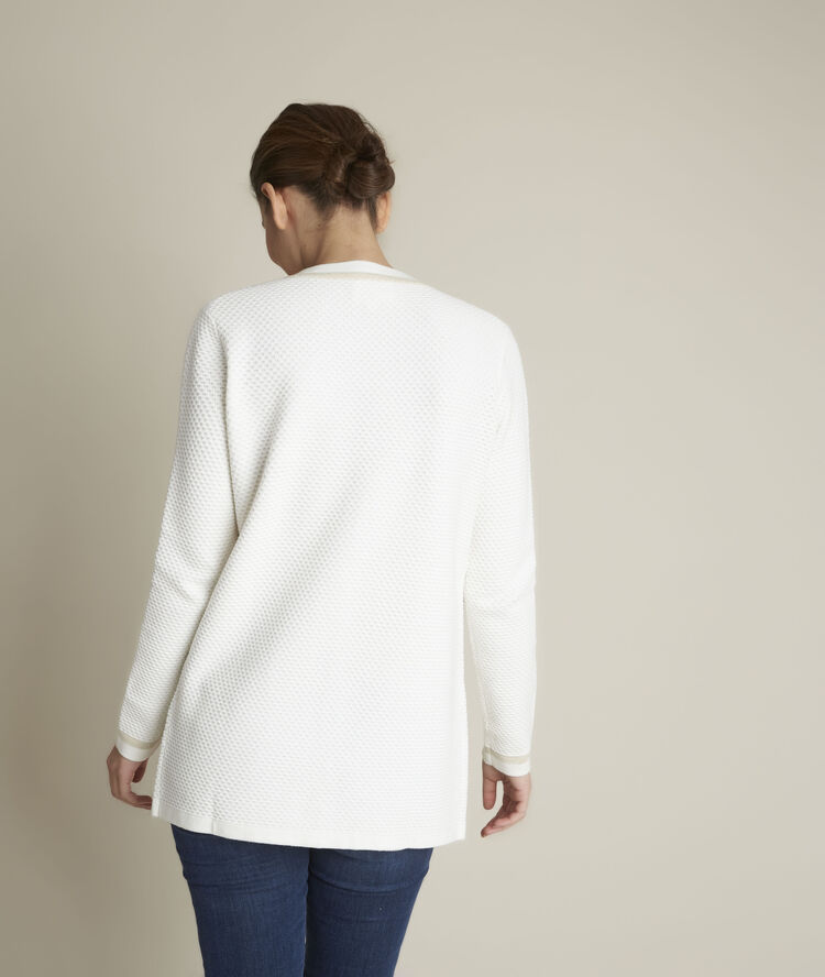 Gilet blanc douceur blanc casse.