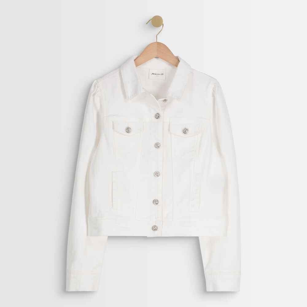 Veste en coton blanche prisca blanc.