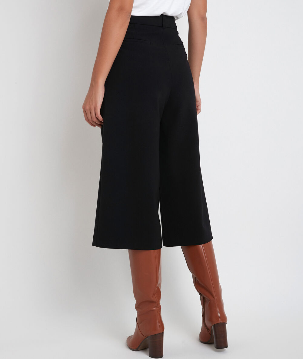 Jupe-culotte en microfibre malory noir.