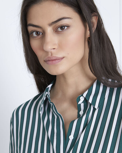 Blouse verte rayée vanessa emerald.