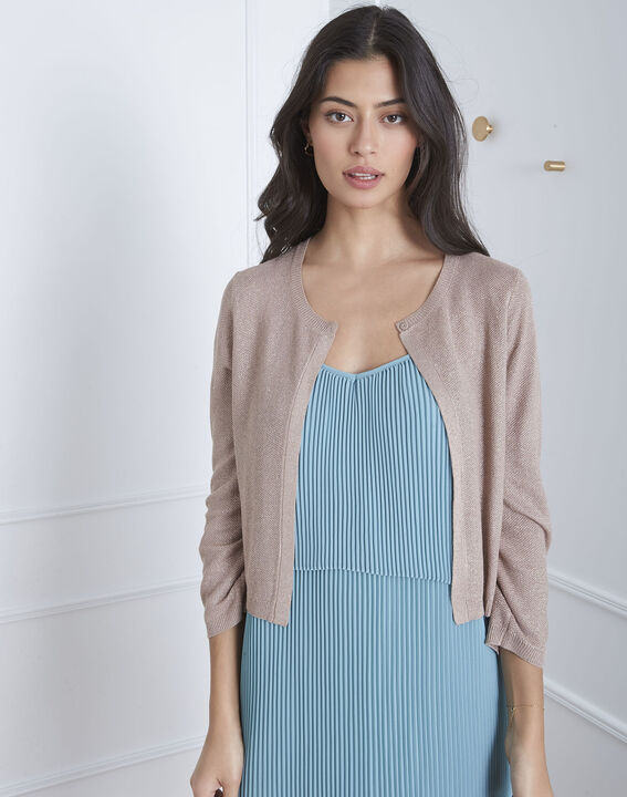 Gilet beige irisé Ninon | 1-2-3 Gilet beige irisé Ninon PhotoZ | 1-2-3