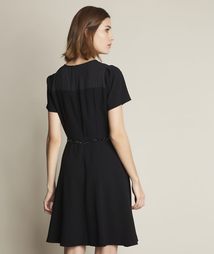 Robe courte à strass ness noir.