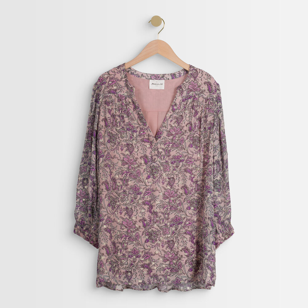 Blouse mauve imprimée elsa mauve.