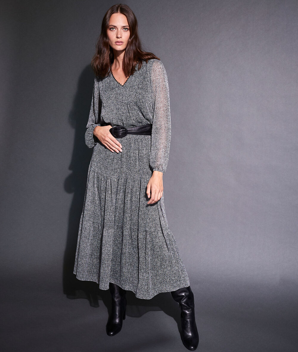Blouse imprimée julia anthracite.