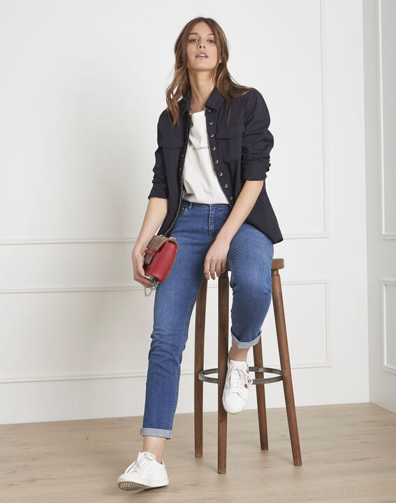 Jean indigo slim 7/8e retroussé Vivienne | 1-2-3 Jean indigo slim 7/8e retroussé Vivienne PhotoZ | 1-2-3