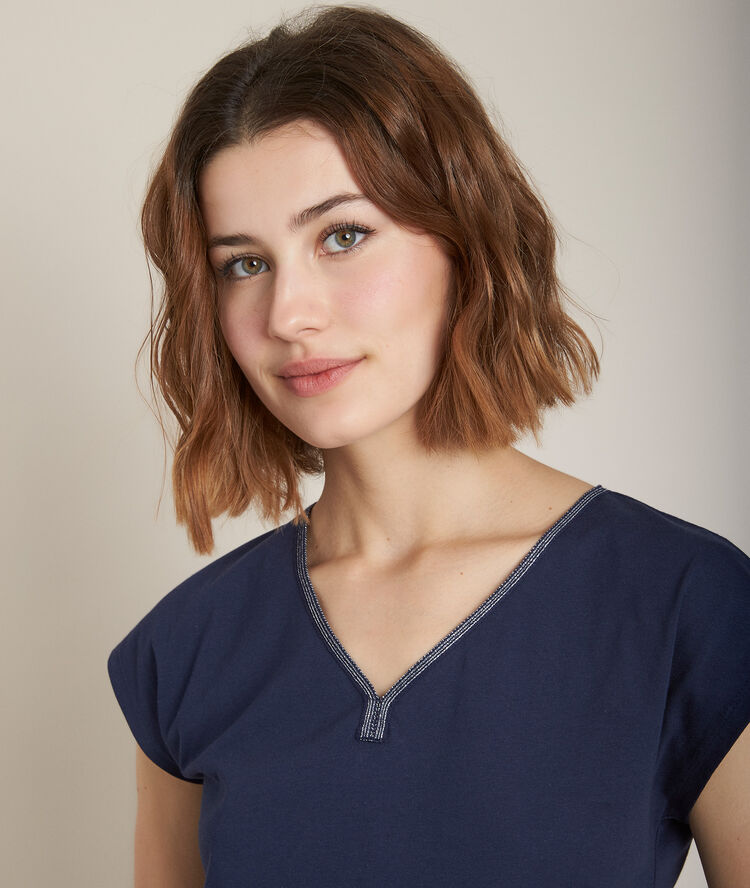 Tee-shirt en coton biologique robin violet.