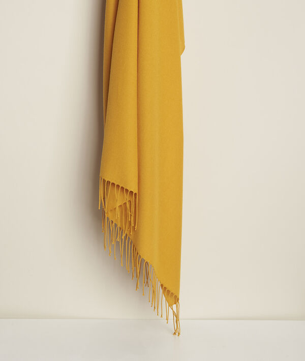 Foulard safran à franges Fossette | 1-2-3 Foulard safran à franges Fossette PhotoZ | 1-2-3