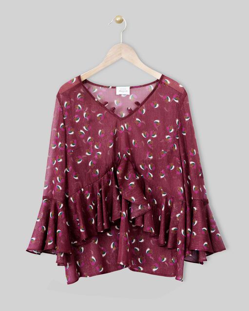 Blouse pourpre imprimée munich pourpre.
