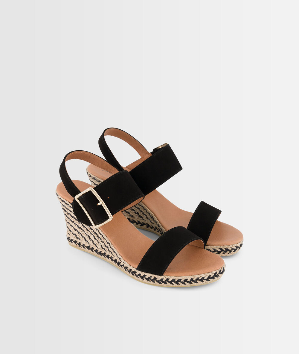 Espadrilles noires en cuir gypsy noir.