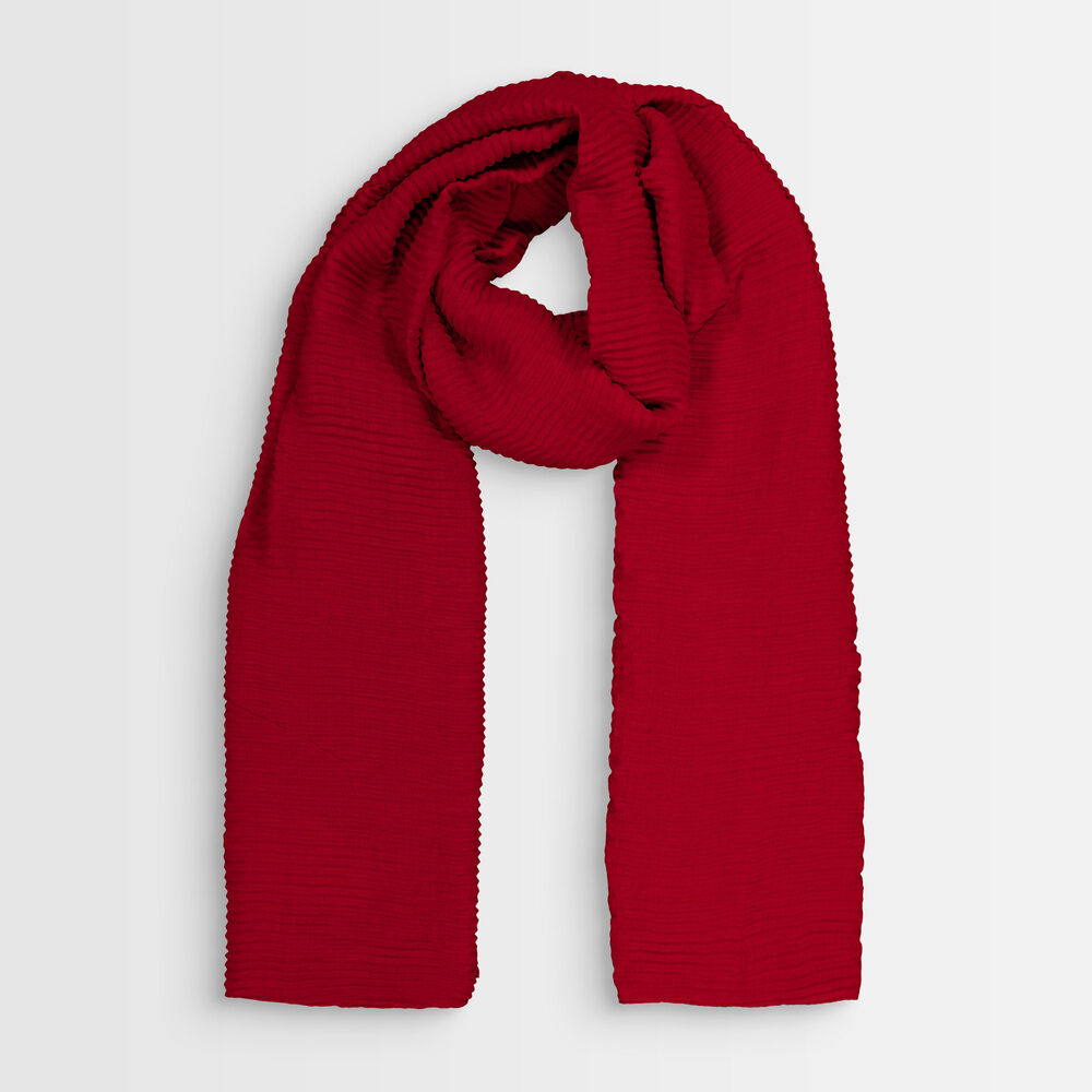Foulard plissé rouge barry bourgogne.