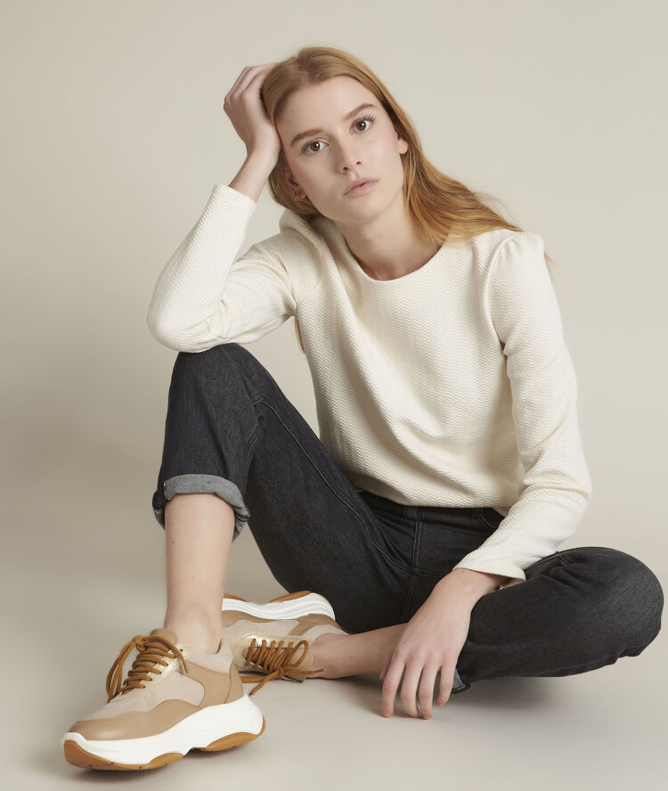 Originelles sweatshirt rafale flachsgrau.