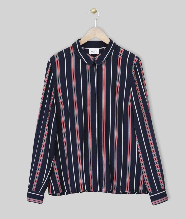 Chemise rayée marco marine.